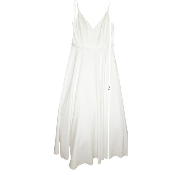 Mac Duggal Ivory Classic Bride Taffeta Ballgown V-neck A-Line Gown sz 12 - Picture 6 of 15